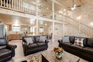 TV, fireplace, video games