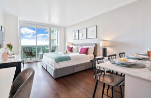 Iron/ironing board, travel crib, WiFi, bed sheets