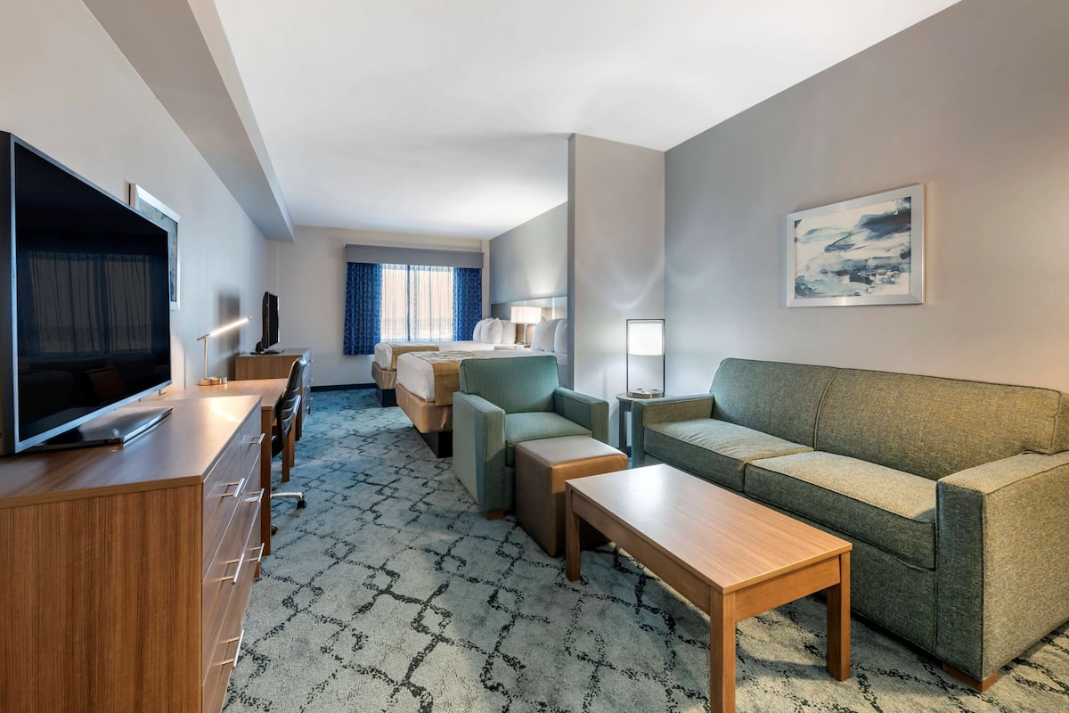 Suite, meerdere bedden, niet-roken, koelkast en magnetron (with Sofabed) | Een bureau, een laptopwerkplek, gratis wifi, beddengoed