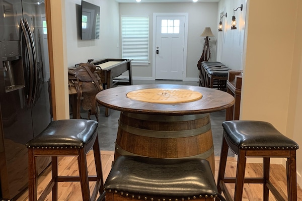 Barrel "Game" Table in Dinning area.