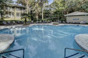 A heated pool