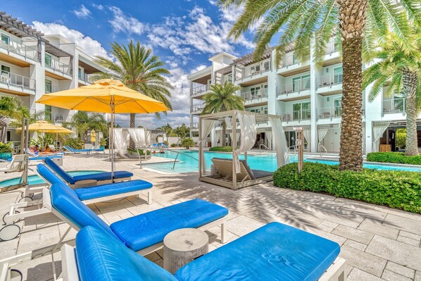 Pool - Unit 321 @ The Pointe | Resort Pool + Hot Tub | Grills, Fire Pit, & Restaurant (Rosemary Beach)