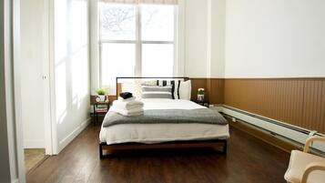 1 غرفة نوم ومكواة/لوح كي وواي فاي وملاءات أسرّة