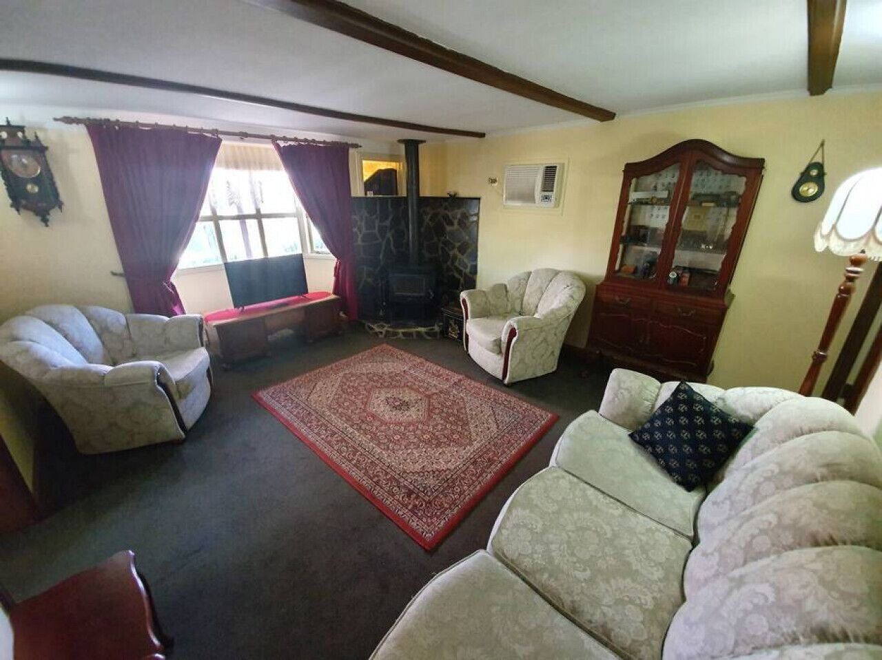 TV, fireplace, video-game console