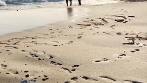 A beach with footprints leading to the water. -  Villa Yenne Dakar Diamniadio (Sendou)