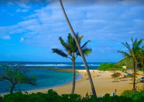 Playa en los alrededores, camastros y toallas de playa 