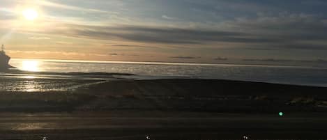 在海滩
