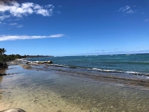 Enjoy a serene beach experience with access to the ocean.