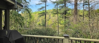 Acorn Cabin: Mountain Cottage with Private Deck | Peek at Lake Sequoyah