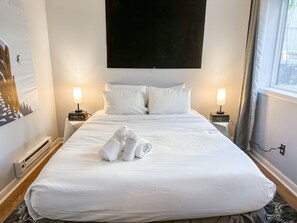 1 makuuhuone, silitysrauta/-lauta, vauvan matkasänky, ilmainen Wi-Fi