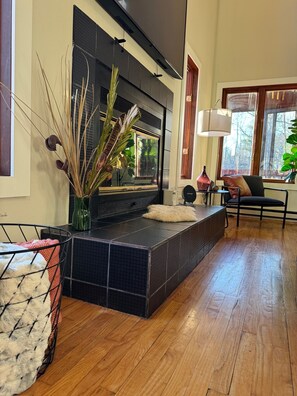 智能電視、壁爐、電子遊戲、書籍