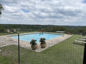 Outdoor pool - Arrowhead Cabin at Wolf Creek Guest Ranch (Fredericksburg)