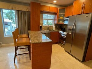 Microwave, ice maker