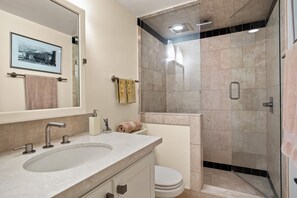Combined shower/tub, jetted tub, hair dryer, towels - BRIGHT, Renovated, In the Heart of Aspen Walkable (Aspen)