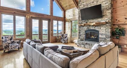 Game Rooms + Views: Spacious Mtn Cabin in Murphy!