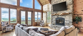 Game Rooms + Views: Spacious Mtn Cabin in Murphy!