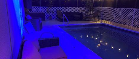 Piscine extérieure, piscine chauffée