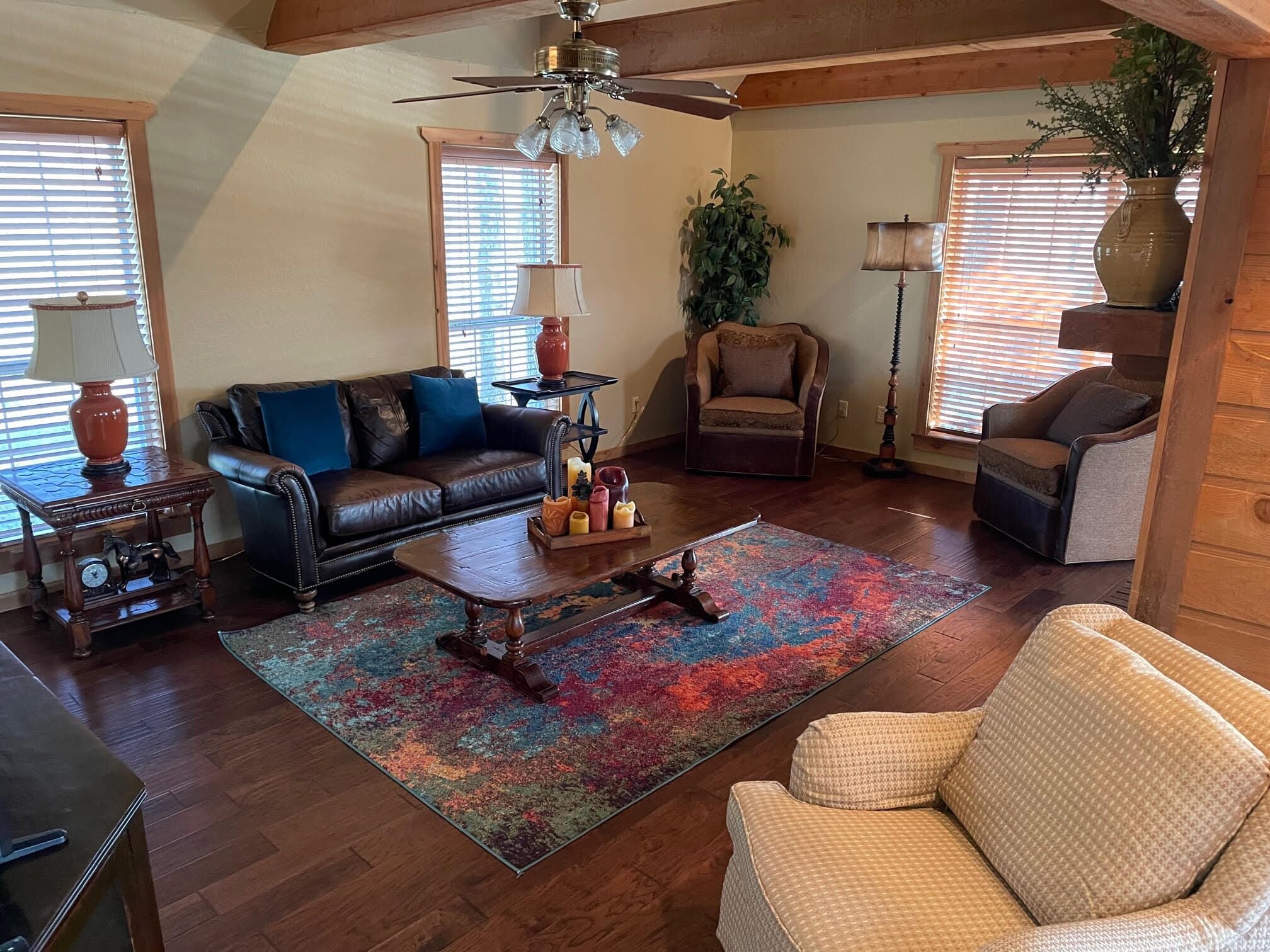 Smart TV, fireplace, video games