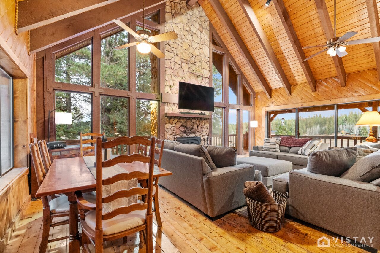 Televisión, chimenea, videojuegos y estéreo 