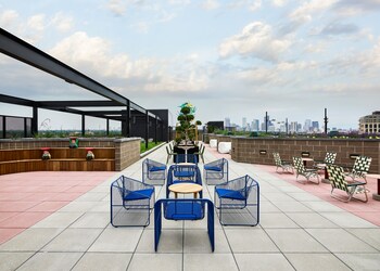 Rooftop terrace at Catbird Hotel