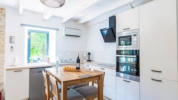 Microwave, oven, stovetop, dishwasher
