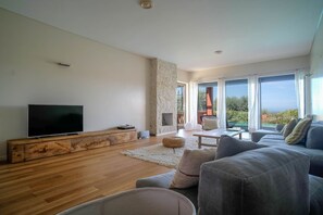 Smart TV, fireplace