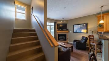 TV, fireplace, DVD player