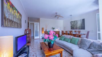 21-inch TV with cable channels