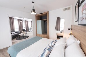 Appartement, 1 chambre | Literie de qualité, coffre-fort, bureau