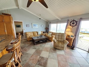 House, Multiple Beds, Balcony, Ocean View | Living room