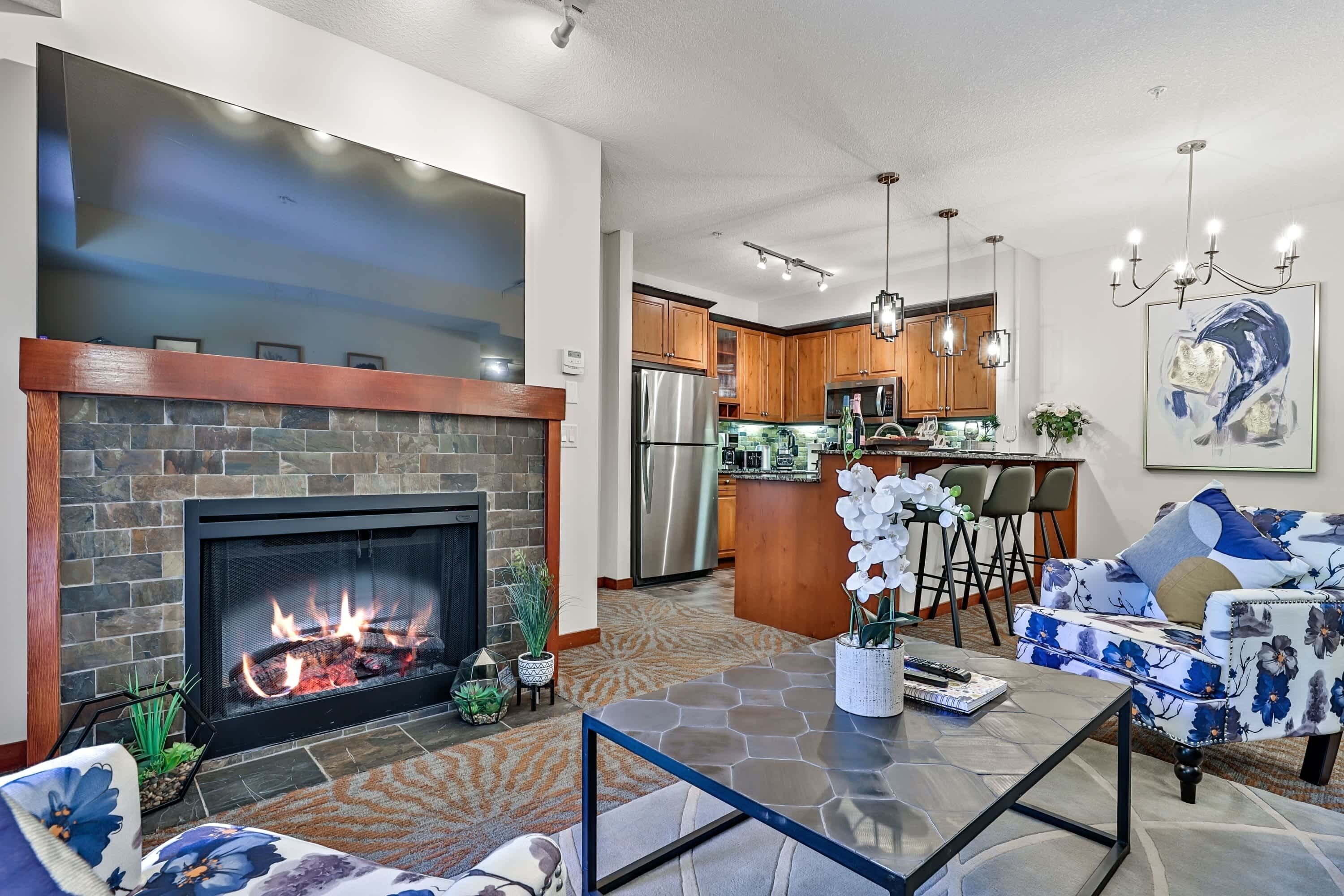 TV, fireplace, stereo, offices