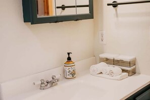 Hair dryer, towels
