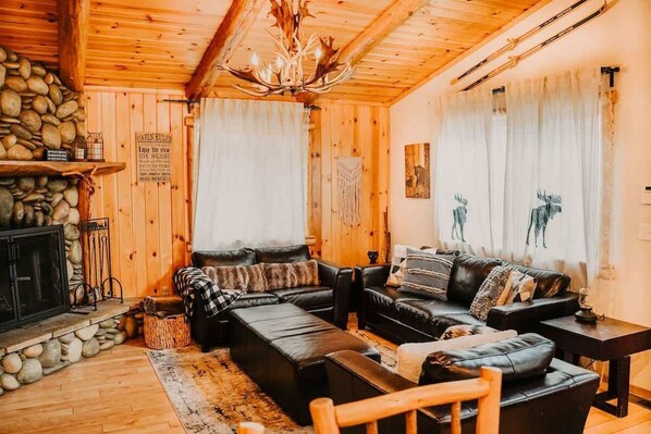 TV, fireplace, video games, offices