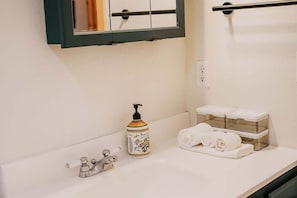Hair dryer, towels