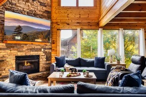 Smart TV, fireplace, ping pong, books