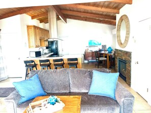 Smart TV, fireplace, books - Oceanfront Dolphin Views at the Edge of the USA. 2-Bed 1-Bath Pet-Friendly. (Encinitas)