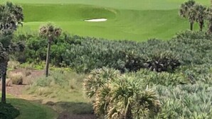 A golf course with a beach view. - Luxurious Ocean- Front 5th Floor – 3/3 Corner Unit – Sleeps 8 (Palm Coast)