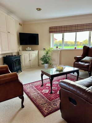 Téléviseur connecté, foyer, table de ping-pong