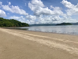 Private beach, free beach cabanas, sun loungers, beach towels