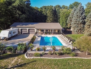 Outdoor pool, a heated pool