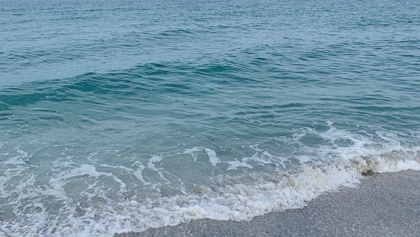 Une plage où l’eau est calme et le ciel est dégagé.