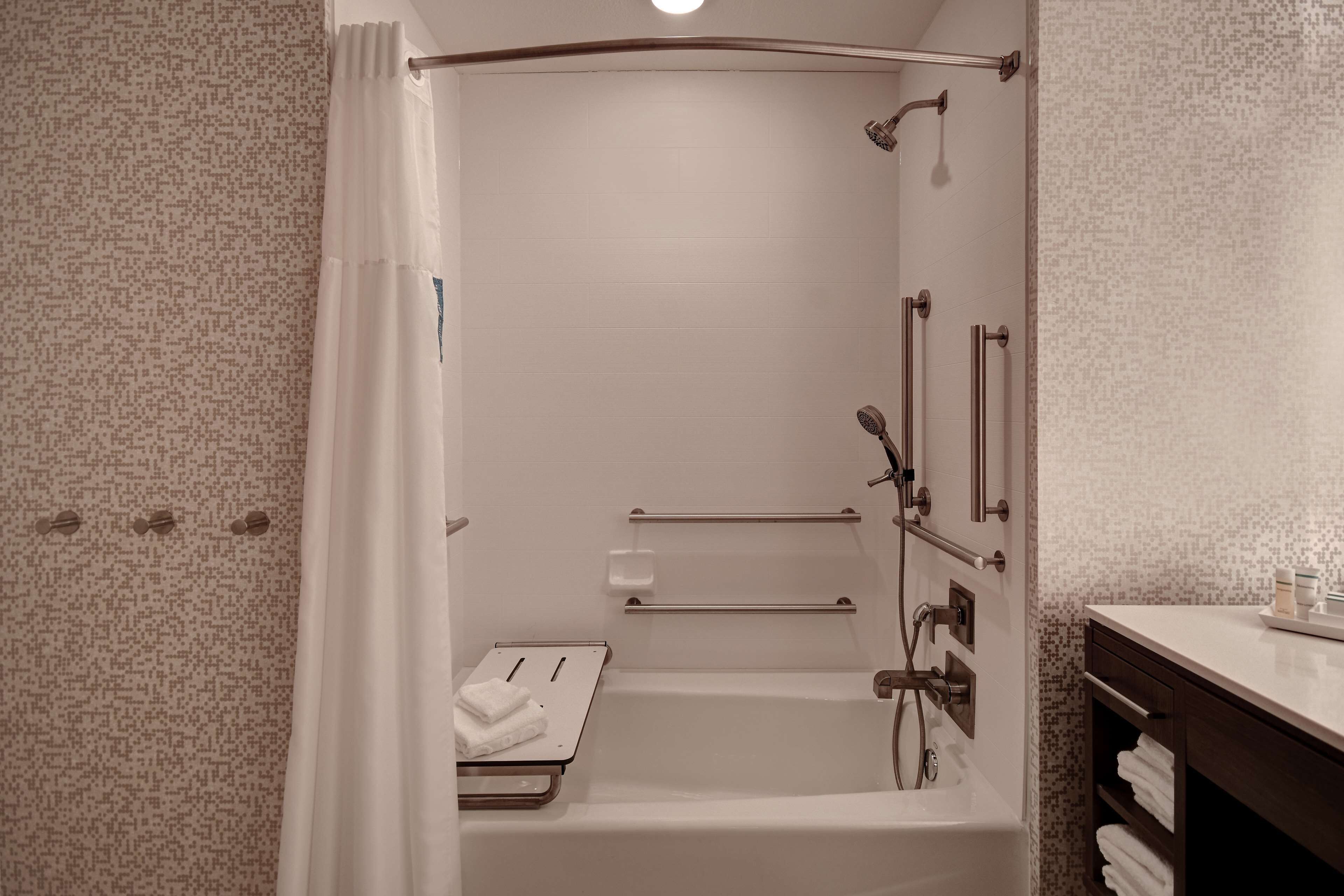 Free toiletries, hair dryer, towels