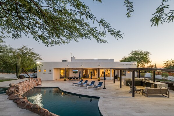 Outdoor pool, a heated pool