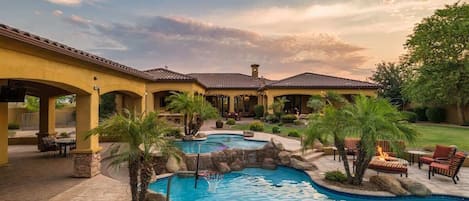 A heated pool