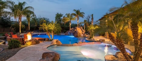 Outdoor pool, a heated pool