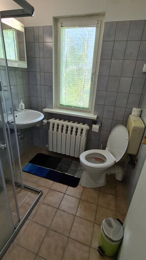 Ducha, secador de pelo, toallas