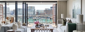 TV, books, stereo, offices