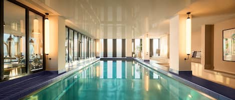 Indoor pool, open 6:30 AM to 10:00 PM, sun loungers