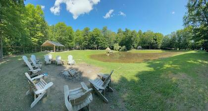 Full Site Woodland Glamping Rental near 3 of NY's Finger Lakes for 14+