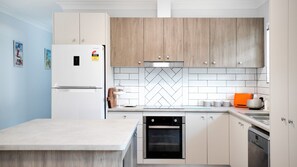 Microwave, dishwasher, coffee/tea maker